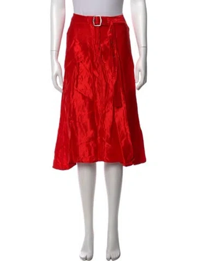 Pre-owned Sies Marjan Midi Length Skirt In Red