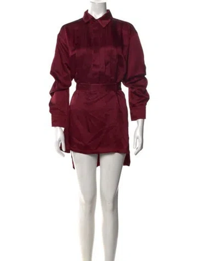 Pre-owned Sies Marjan Mini Dress W/ Tags In Burgundy