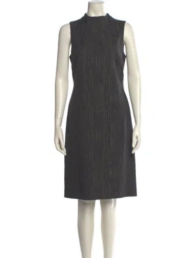 Pre-owned Sies Marjan Mock Neck Knee-length Dress In Gray