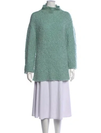 Pre-owned Sies Marjan Mock Neck Sweater In Green