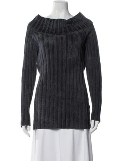 Pre-owned Sies Marjan Off-the-shoulder Sweater In Blue