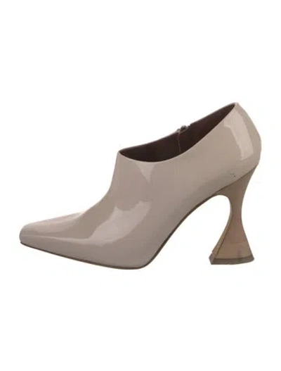 Pre-owned Sies Marjan Patent Leather Boots In Neutral