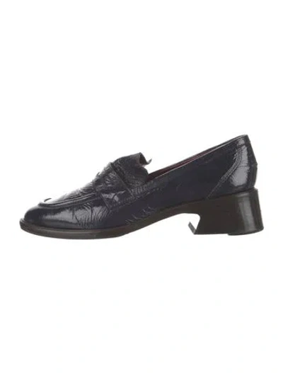 Pre-owned Sies Marjan Patent Leather Loafers In Blue
