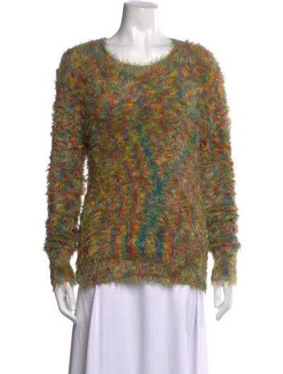 Pre-owned Sies Marjan Patterned Crew Neck Top In Orange