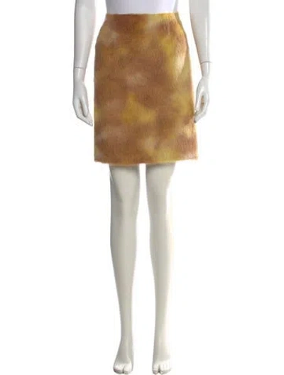 Pre-owned Sies Marjan Patterned Mini Skirt In Brown