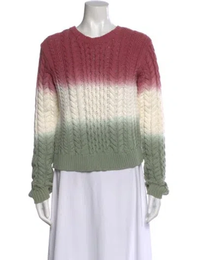 Pre-owned Sies Marjan Printed Crew Neck Sweater In Pink