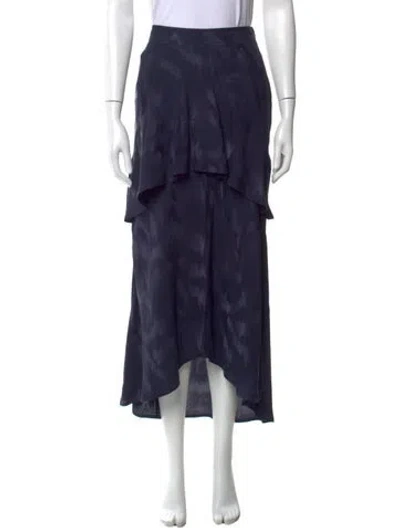 Pre-owned Sies Marjan Printed Long Skirt In Blue