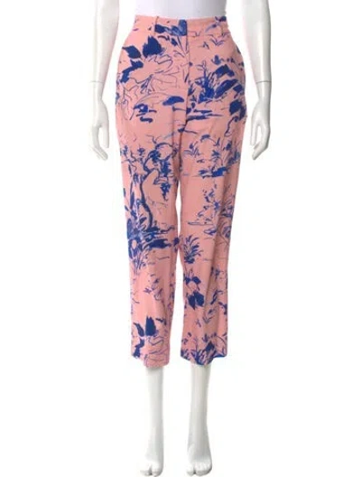 Pre-owned Sies Marjan Printed Straight Leg Pants In Pink