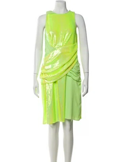 Pre-owned Sies Marjan Sequin Knee-length Dress In Green