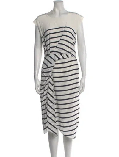 Pre-owned Sies Marjan Silk Midi Length Dress In White