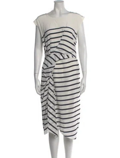 Pre-owned Sies Marjan Silk Midi Length Dress In White