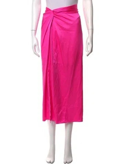Pre-owned Sies Marjan Silk Midi Length Skirt In Pink