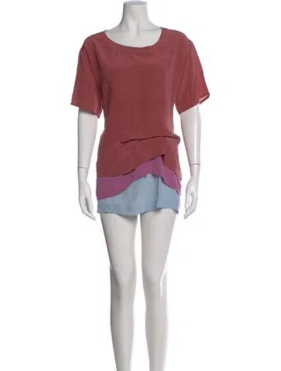 Pre-owned Sies Marjan Silk Mini Dress In Neutral