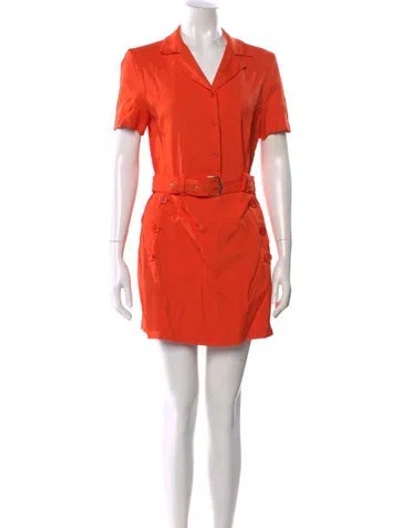 Pre-owned Sies Marjan Silk Mini Dress In Orange