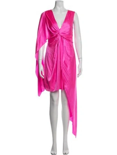 Pre-owned Sies Marjan Silk Mini Dress In Pink
