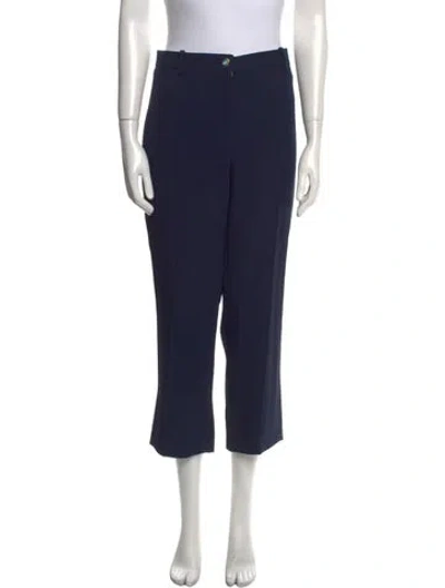 Pre-owned Sies Marjan Silk Straight Leg Pants In Blue