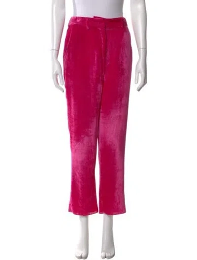 Pre-owned Sies Marjan Silk Straight Leg Pants In Pink