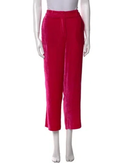 Pre-owned Sies Marjan Silk Straight Leg Pants In Pink