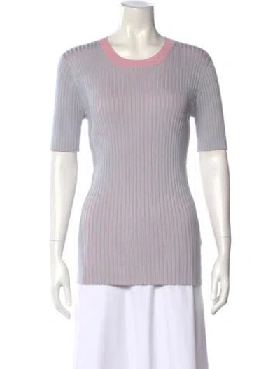 Pre-owned Sies Marjan Silk Striped Sweater W/ Tags In Blue