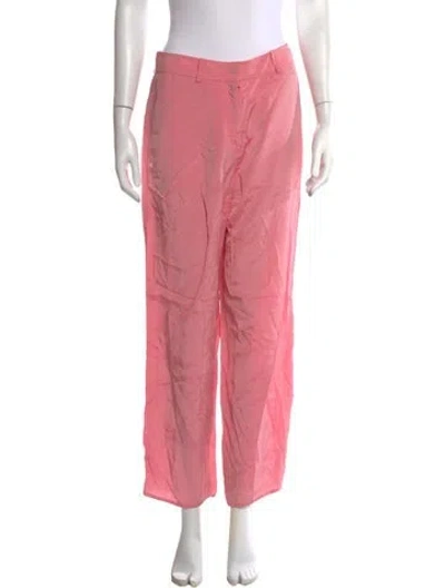 Pre-owned Sies Marjan Silk Wide Leg Pants In Pink