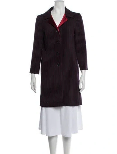 Pre-owned Sies Marjan Striped Coat In Blue