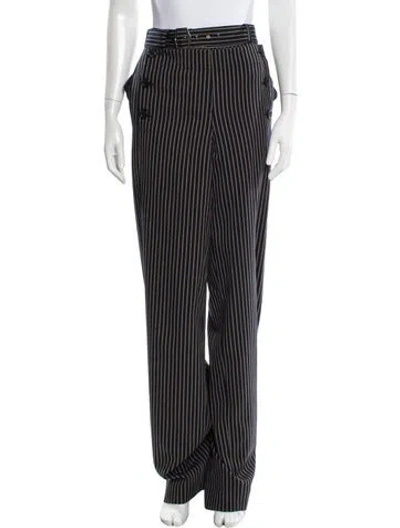 Pre-owned Sies Marjan Striped Wide Leg Pants In Blue