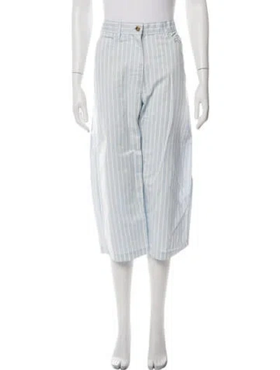 Pre-owned Sies Marjan Striped Wide Leg Pants In Blue