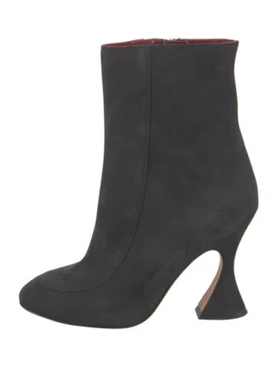 Pre-owned Sies Marjan Suede Boots In Black
