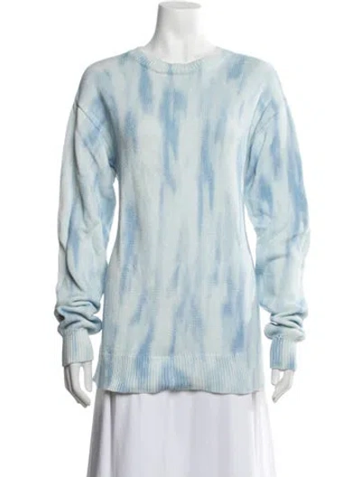 Pre-owned Sies Marjan Tie-dye Print Crew Neck Sweater In Blue