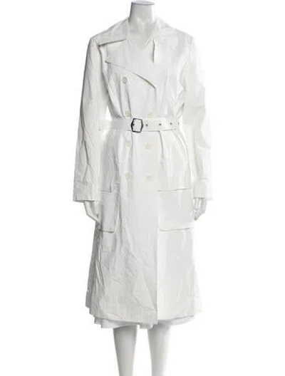 Pre-owned Sies Marjan Trench Coat In White