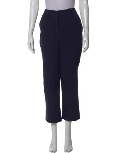 Pre-owned Sies Marjan Virgin Wool Wide Leg Pants In Blue