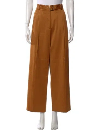 Pre-owned Sies Marjan Virgin Wool Wide Leg Pants In Orange