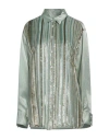 Sies Marjan Woman Shirt Light Green Size 6 Silk, Viscose, Lurex In Green