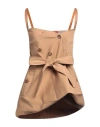 Sies Marjan Woman Top Camel Size 2 Cotton, Viscose, Elastane In Beige