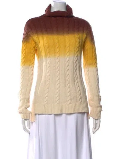 Pre-owned Sies Marjan Wool Colorblock Pattern Sweater In Neutral