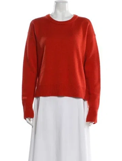 Pre-owned Sies Marjan Wool Scoop Neck Sweater W/ Tags In Orange