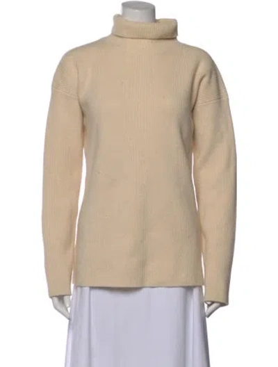 Pre-owned Sies Marjan Wool Turtleneck Sweater In Neutral