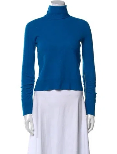 Pre-owned Sies Marjan Wool Turtleneck Top In Blue