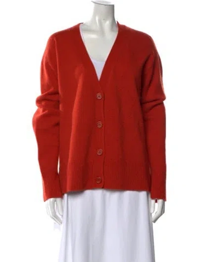 Pre-owned Sies Marjan Wool V-neck Sweater In Orange