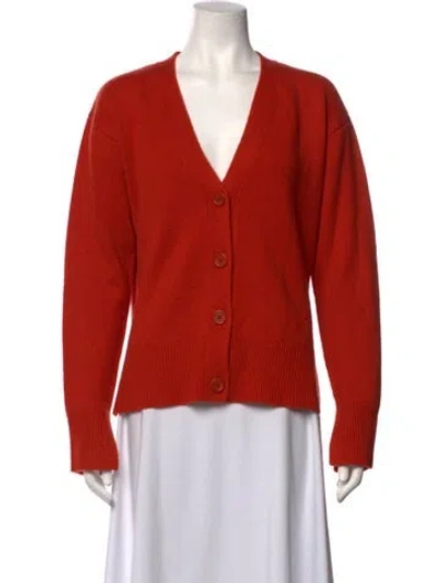Pre-owned Sies Marjan Wool V-neck Sweater W/ Tags In Orange