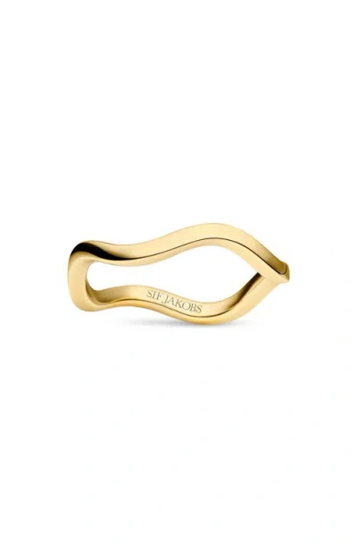 Sif Jakobs Jewellery Ring Ellera Waves Pianura In Gold