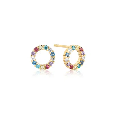 Sif Jakobs Jewellery Women's Earrings Biella Uno Gold Rainbow