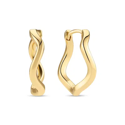 Sif Jakobs Jewellery Women's Earrings Ellera Waves Pianura - Grande - Gold