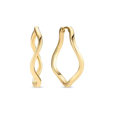 Sif Jakobs Jewellery Women's Earrings Ellera Waves Pianura - X-grande - Gold