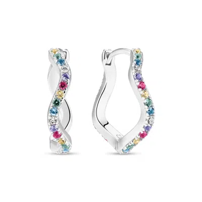 Sif Jakobs Jewellery Women's Earrings Ellera Waves Silver - Multicolour - Grande