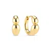 Sif Jakobs Jewellery Women's Earrings Goccia Creolo Piccolo Pianura - Gold