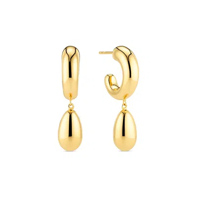Sif Jakobs Jewellery Women's Earrings Goccia Pendolo Pianura - Gold