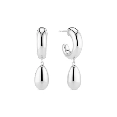 Sif Jakobs Jewellery Women's Earrings Goccia Pendolo Pianura - Silver