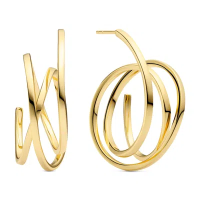 Sif Jakobs Jewellery Women's Earrings Spirale Pianura - Gold Grande