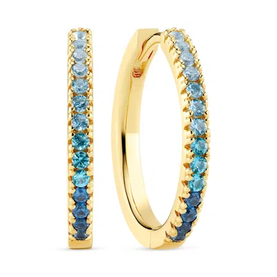 Sif Jakobs Jewellery Women's Gold / Blue Earrings Ellera Gold Blue Gradient In Multi